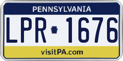 PA license plate LPR1676