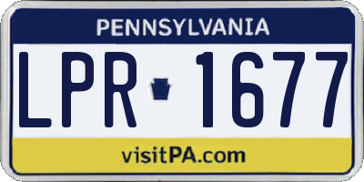 PA license plate LPR1677