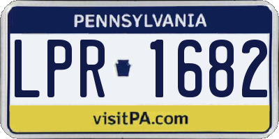 PA license plate LPR1682