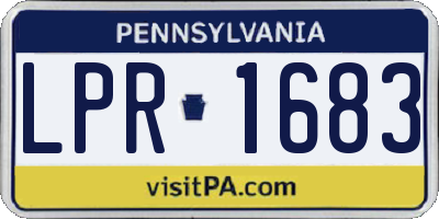 PA license plate LPR1683