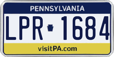 PA license plate LPR1684