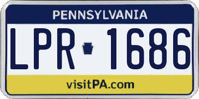 PA license plate LPR1686