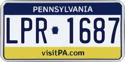 PA license plate LPR1687