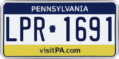 PA license plate LPR1691