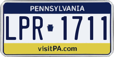PA license plate LPR1711