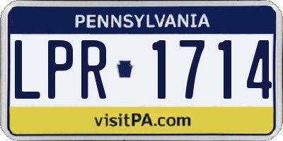 PA license plate LPR1714