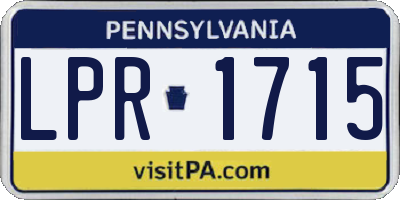 PA license plate LPR1715