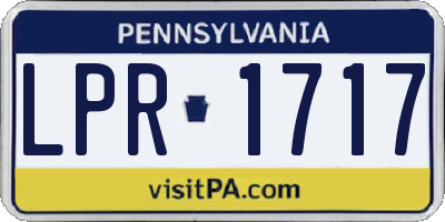 PA license plate LPR1717
