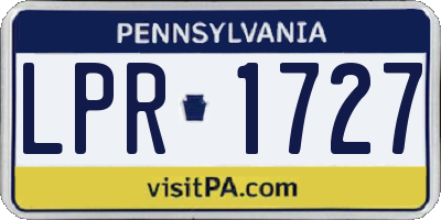 PA license plate LPR1727