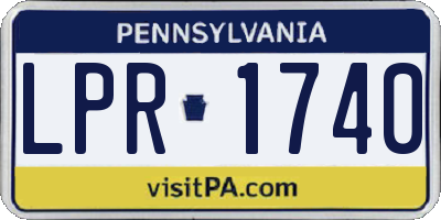 PA license plate LPR1740