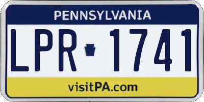 PA license plate LPR1741