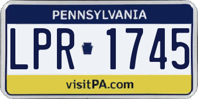 PA license plate LPR1745