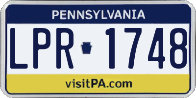 PA license plate LPR1748