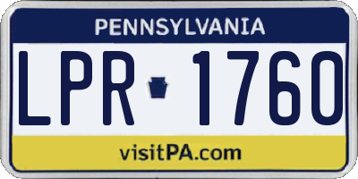 PA license plate LPR1760