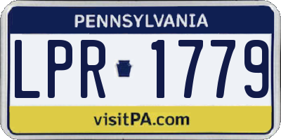 PA license plate LPR1779