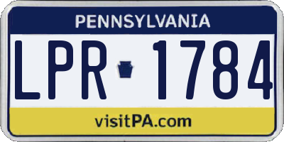 PA license plate LPR1784