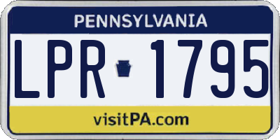 PA license plate LPR1795