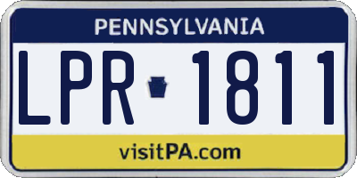 PA license plate LPR1811
