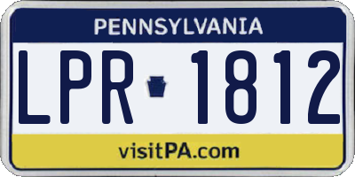 PA license plate LPR1812