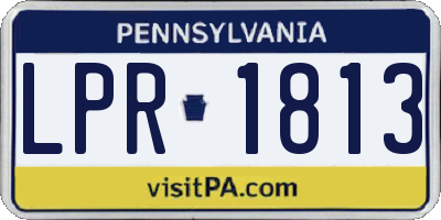 PA license plate LPR1813