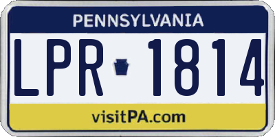 PA license plate LPR1814