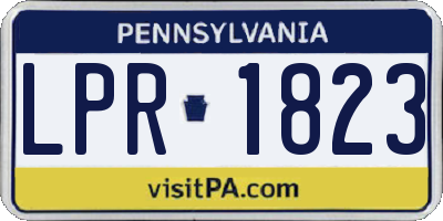 PA license plate LPR1823