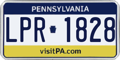 PA license plate LPR1828