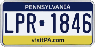 PA license plate LPR1846