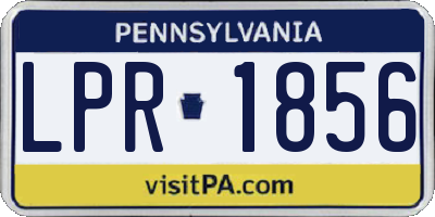 PA license plate LPR1856
