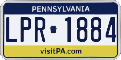 PA license plate LPR1884