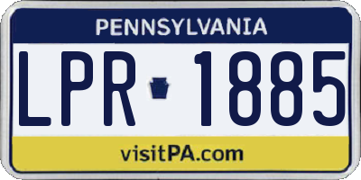 PA license plate LPR1885