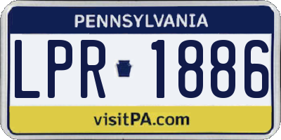 PA license plate LPR1886