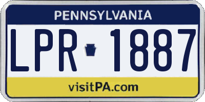 PA license plate LPR1887