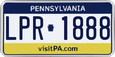 PA license plate LPR1888