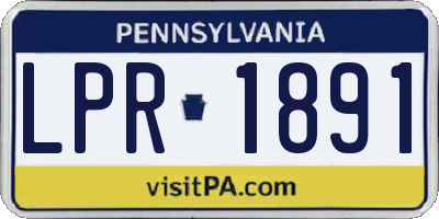 PA license plate LPR1891