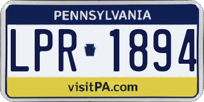 PA license plate LPR1894