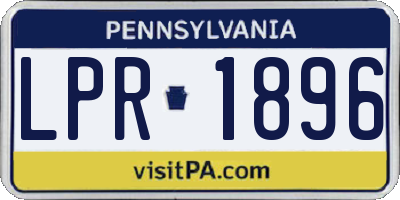 PA license plate LPR1896