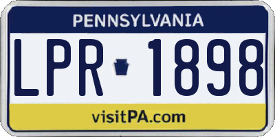 PA license plate LPR1898
