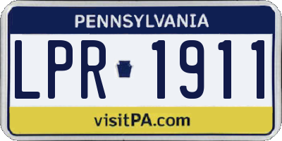 PA license plate LPR1911