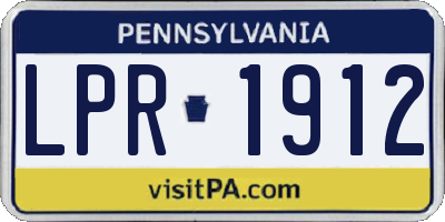 PA license plate LPR1912