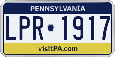 PA license plate LPR1917