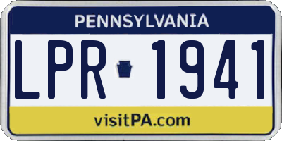 PA license plate LPR1941