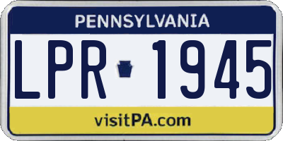 PA license plate LPR1945