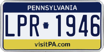 PA license plate LPR1946