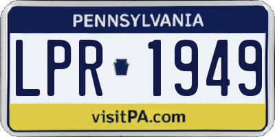 PA license plate LPR1949
