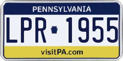 PA license plate LPR1955