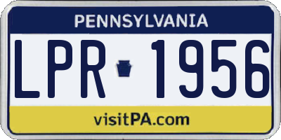 PA license plate LPR1956