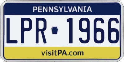 PA license plate LPR1966