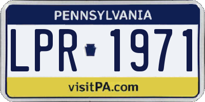 PA license plate LPR1971