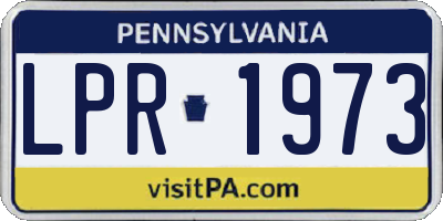 PA license plate LPR1973